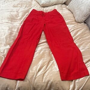 Vibrant Red Women's Trousers